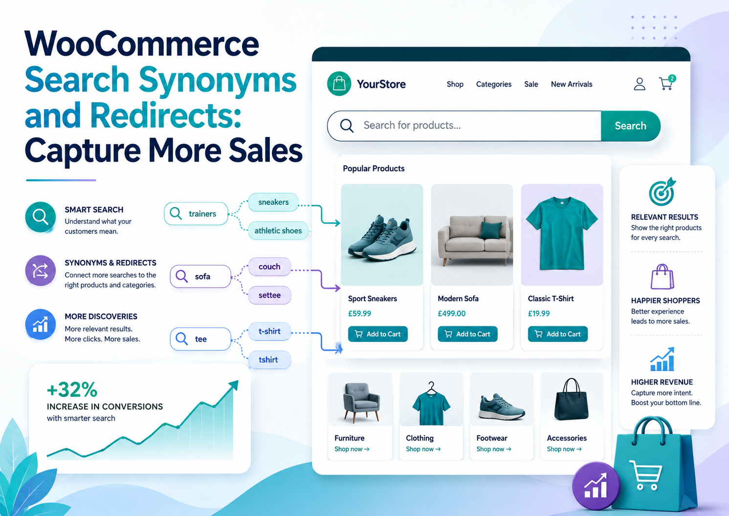 WooCommerce Search Synonyms and Redirects: Capture More Sales